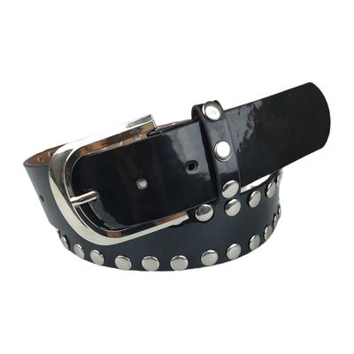 Belt with Laces with Personality Punk Versatile Air Eye Rivets and Beads Fashionable and Popular with Jeans Belt Belt