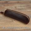 Multifunctional Leather Pencil Pouch Zipper Closure Pencil Case High Quality Stationery Bag  Gift