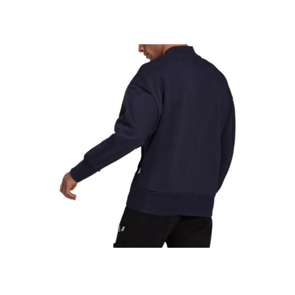 Adidas Relaxed Fit Casual Zip-Up Long Sleeve Jacket Men Outerwear Legend-Ink-Blue HC5878