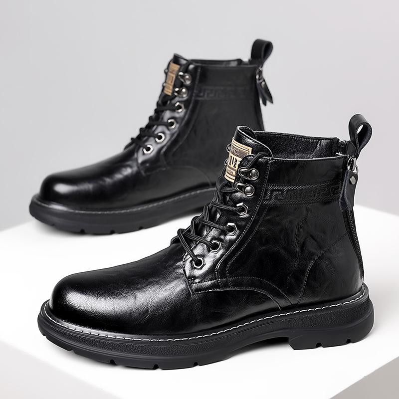 British Style Men's Genuine Leather Boots Fashionable Business Short Boots Winter Ankle Boots Men's Work Boots Versatile