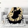 Spooky Halloween Throw Blanket for Adults - Cozy Flannel with Witch & Bats Design, Perfect for Home Decor & Gift Giving, Machine