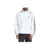 Adidas Originals Logo Print Zip-Up Hooded Long Sleeve Windbreaker Men Outerwear White IZ3285