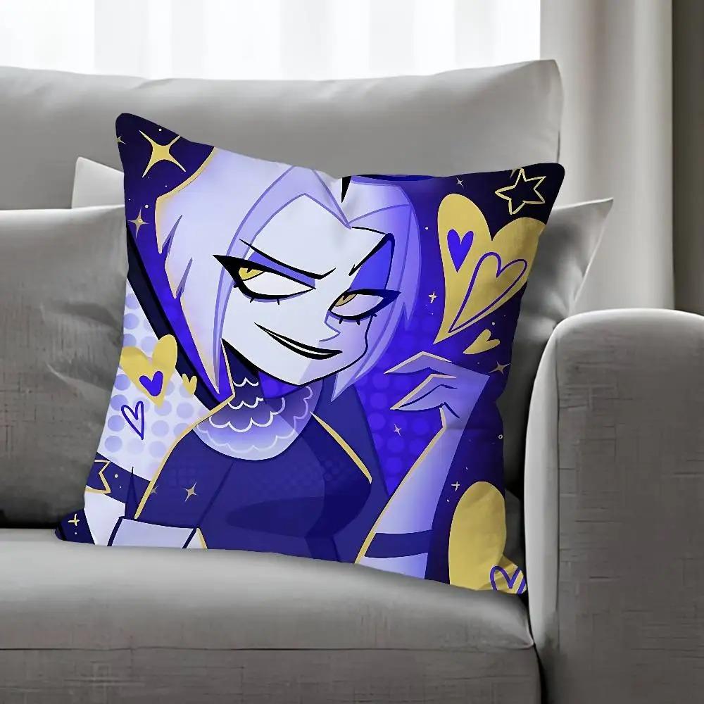 Federa Hazbin Hotel Lute Double Face Stampa 2D Morbido Peluche Copricuscino Con Zip Nascosta Decorazione Divano Camera da Letto Soggiorno Regalo