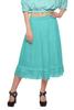 Moomaya Solid Skirts For Women Knee Length Cotton Flared Girls Skirt
