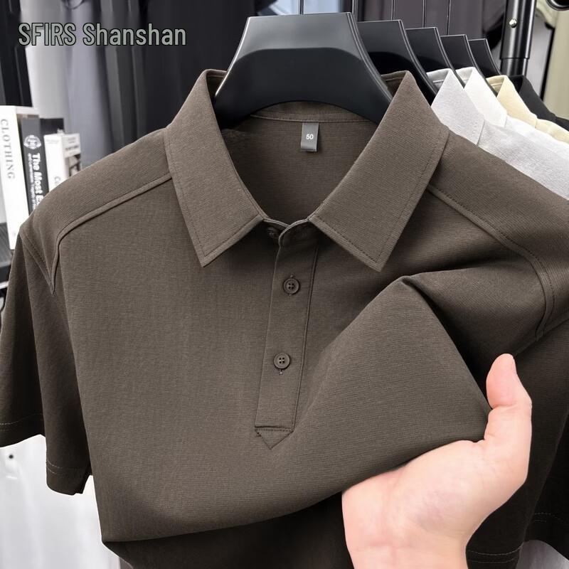 FIRS Men s Lyocell-Linen Cooling Short Sleeve Polo T-Shirt XL