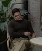 Baulopeulodeogteu Ribbed Raglan Muscle Knit [Brown]