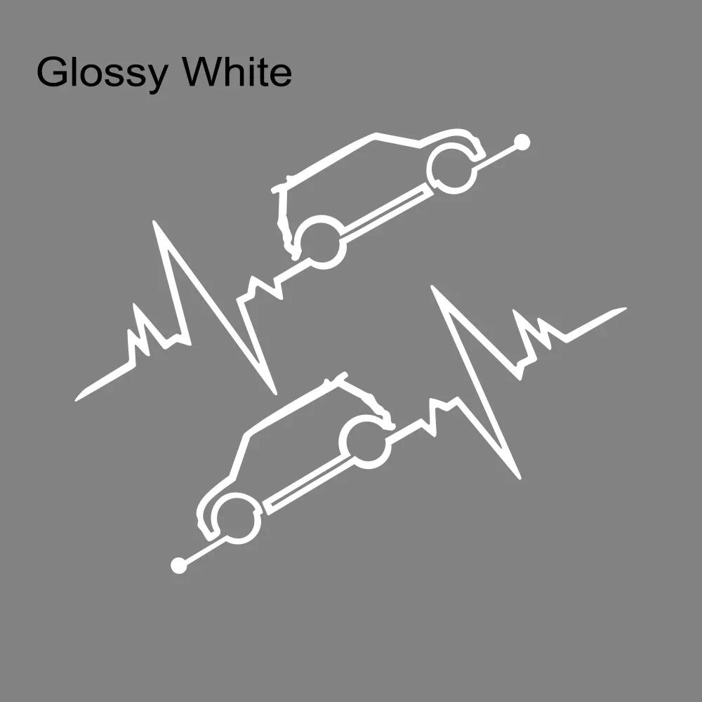 Auto Fenster Herzschlag Aufkleber Grafik Vinyl Decal Auto Tuning Dekoration Für MINI Cooper S JCW One D R55 R56 F55 F56 R60 F60