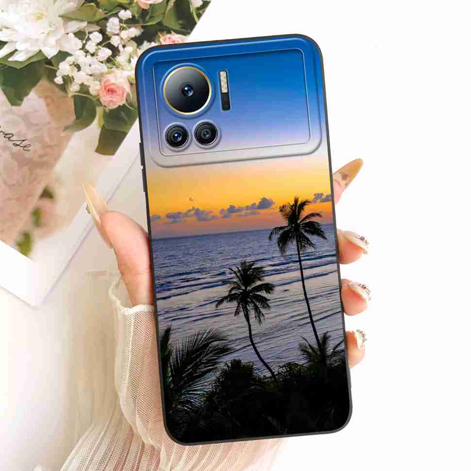 For Infinix Note 12 VIP Case Cute Cat Cartoon Flower Silicone Cover For Infinix Note12 VIP 12 Vip X672 6.7" Phone Cases Coque
