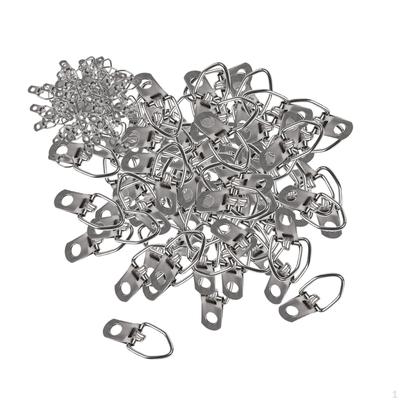 500Pcs D Ring Picture Hangers Hang Solutions Single Hole Metal Hooks for Hanging