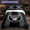 Set Biancheria da Letto 3 Pezzi in Microfibra con Motivo Las Vegas Raiders Decorazione Copripiumino per Camera da Letto Uso Domestico