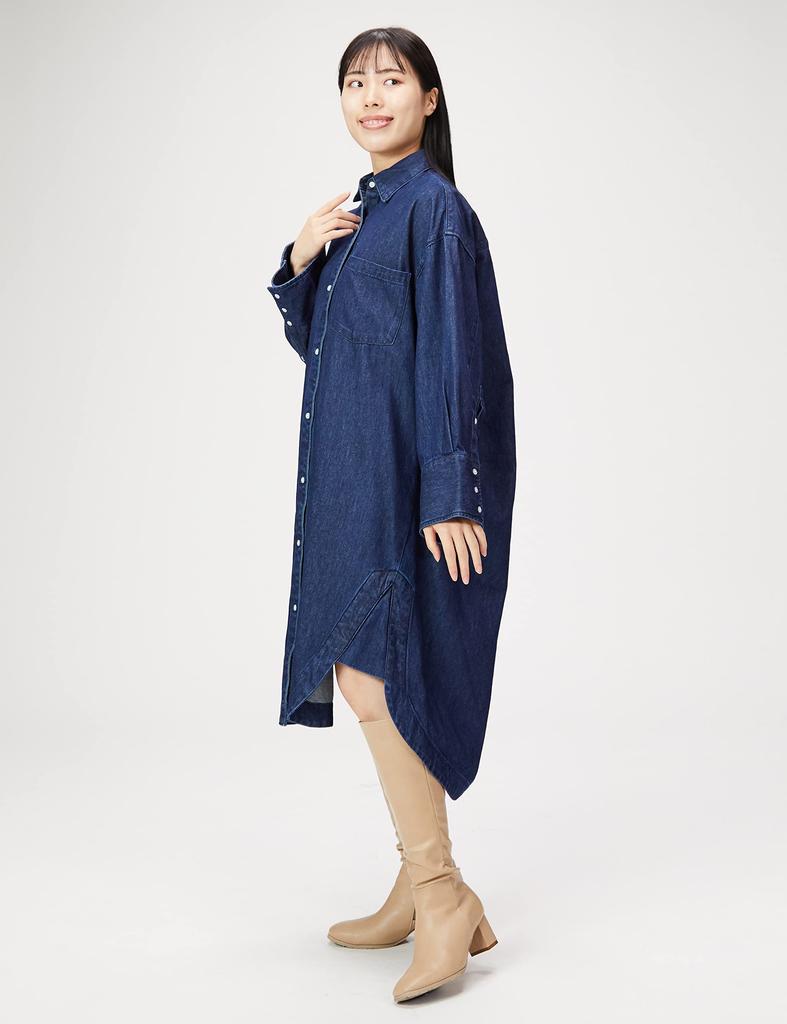 Snidel Cocoon Silhouette Design Shirt Dress SWFO224158 Women's BLU Free Size