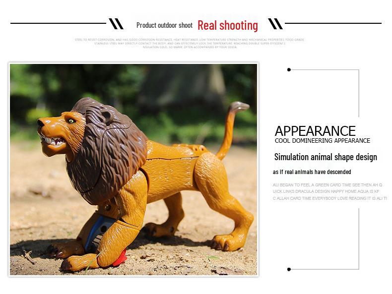 Kaelile Animal Vanguard: Transforming Mecha Warriors Puzzle - Lion, Elephant, White Tiger, Eagle, Panda Robot Toy.