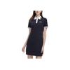Fila Letter Stripe Fashion Casual Polo Dress Women Dresses Legendary-Blue F11W329302ANV