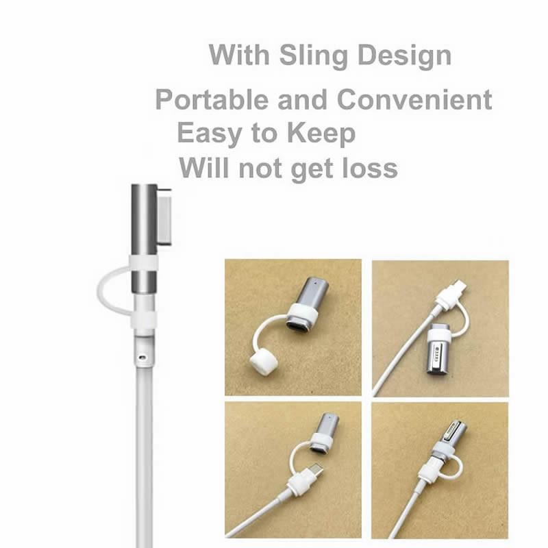 Magnetyczny adapter USB typu C PD dla Magsafe 1 2 MacBook Air Pro Wskaźnik LED Szybkie ładowanie Wtyczka magnetyczna Konwerter