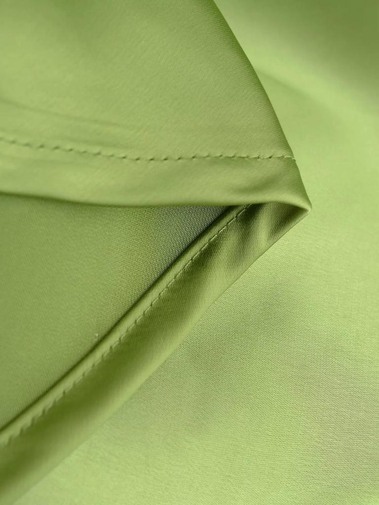 2025 Summer French Retro Satin Acetate A-line Mini Skirt with Side Zipper