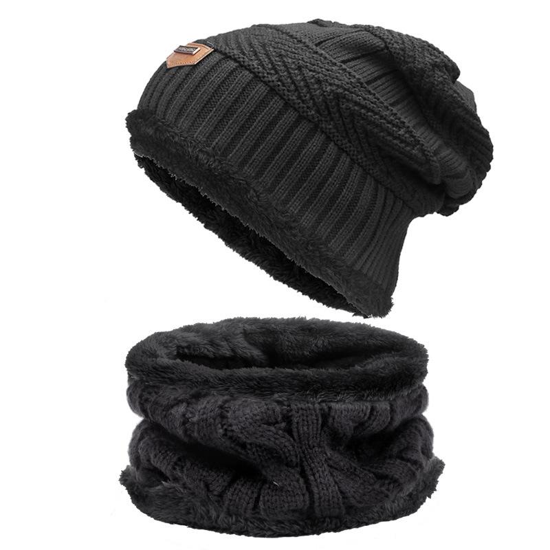 Unisex Winter Hats Knit Cap Men and Women Knit Cap Outdoor Riding Hat Warm Thickening  Plus Winter Ski Mask Hat