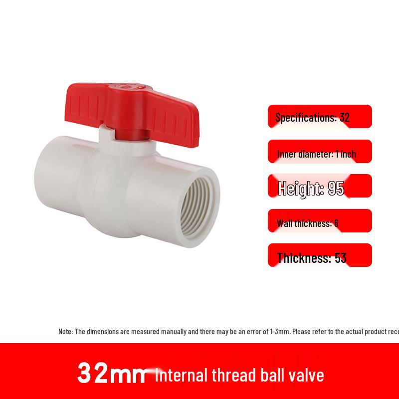PVC Ball Valve Set: 4-Point and 6-Point Water Supply Valves for DN25, 32, 40, 50 Pipes