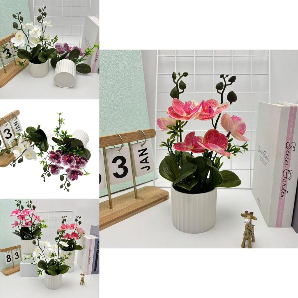 Butterfly Orchid Artificial Plant Indoor Decor With Plastic Material For Home Living Room Accent