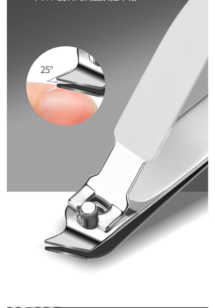 Stainless Steel Nail Clipper Set with Mirror, Ear Pick, and Nail File Manicure Tools