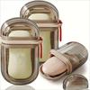 Portable Soap Case with Lid 1pc, Leak Proof Travel Soap Box Compact Oval, Clear Lid Drain Holes for Camping Gym