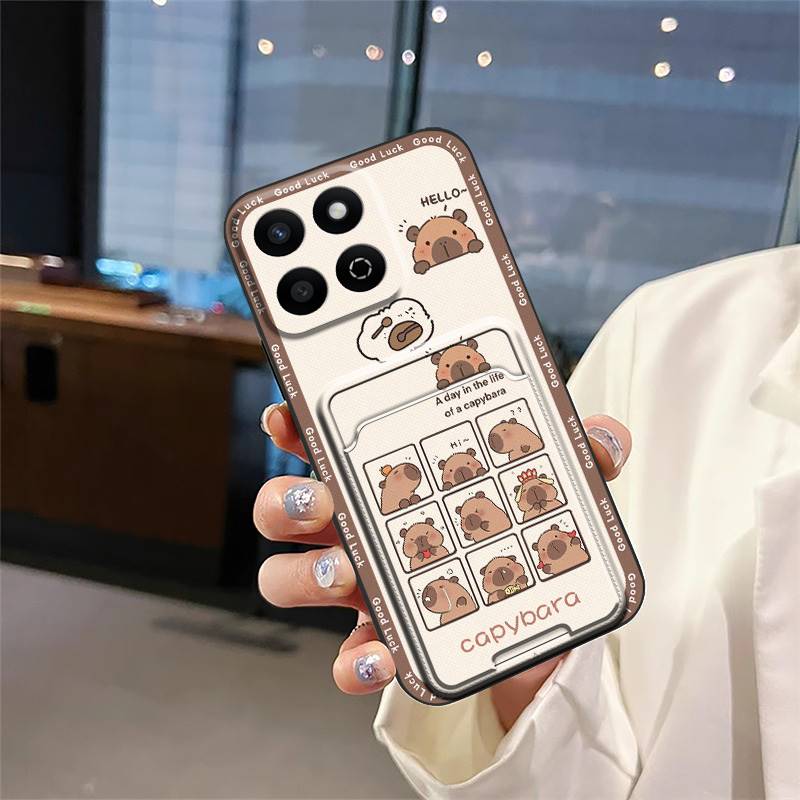 Card slot Full wrap Phone Case For Honor Play60 Plus/Honor200 Smart/X7C/Play9T protective Graffiti Anti-knock Cartoon