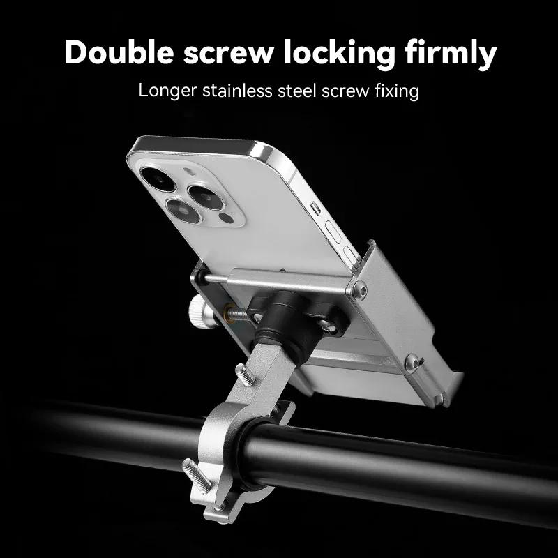 Bicycle Phone Holder 360° Rotation Aluminum Alloy MTB Bike GPS Bracket Scooter Motorcycle Handlebar Mount