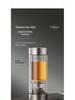 Exquisite Men's Double-Layer Titanium Insulated Tea and Water Separation Cup – Thickened, Anti-Scald, Luxury Gift