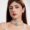 Europe and America Cross-Border New Egg Flower Shell Necklace Women's Jewelry Beach Vacation Style Handmade Woven Shell Necklace