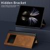 Leather Folding Case For Xiaomi Mix Fold 2 High-end Business Holster For Mi Mix Fold 2 With Hidden Bracket
