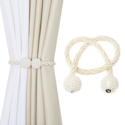 1 Stuk Magnetische Gordijn Tieback Holdbacks Riem Parel Hangende Bal Tiebacks Gesp Touw Houder Clip Gordijn Accessoires