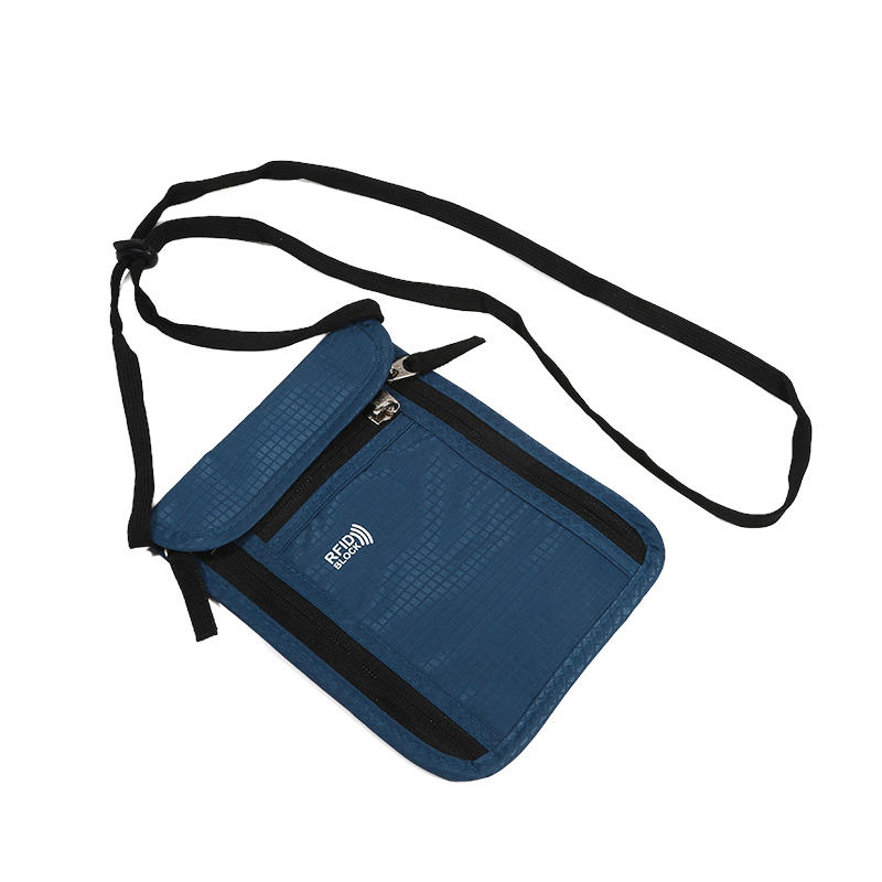 

1PC Travel Pouch Neck Wallet Family Passport Holder Organizer Case with RFID Blocking Passport Wallet Travel Wallet синій