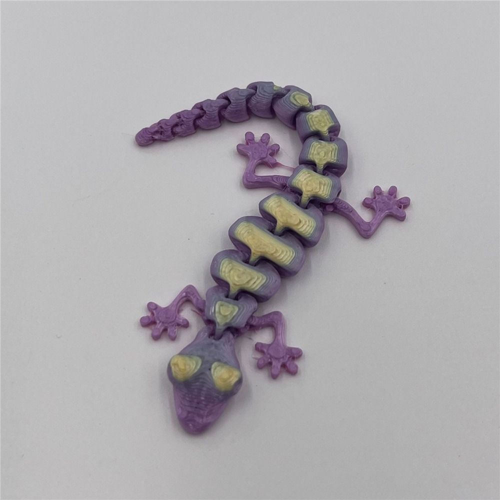 Mini 3D Printed Lizard Toy Fully Articulated Realistic Movable Joints Figure Plastic Creative Simulation Animal Toy