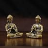 Mini Buddha Statue Pure Copper Shakyamuni Buddha Figurine with Intricate Detailing Indoor/Outdoor Desktop Decor for Home