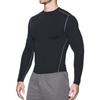 Men's Winter Quick-Dry Fleece Compression Tights & Long Sleeve Sportswear for Running & Basketball.