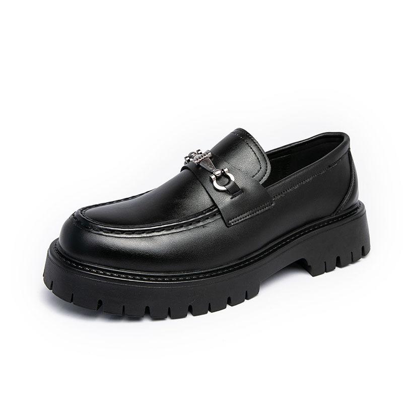 Men's Shoes Platform Heightening British Style Big Head Business Loafers Spring and Autumn New Trend Men's Casual Leather Shoes Men
