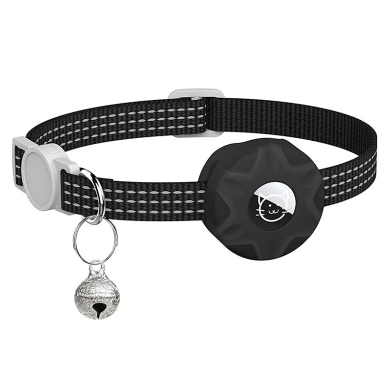 Pet Collar for Air Tags Shock & Water Proof Protective Holder for GPS Trackers Glows In the Dark Fits for Small Dogs
