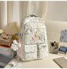Schoolbag Japanese ins new high-value schoolbag, sweet star bar pain bag, lightweight and versatile backpack for junior high school students