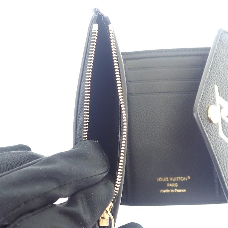 LOUIS VUITTON  M80968 Tri-fold wallet black leather Women
