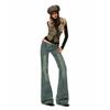 American retro micro-pull jeans new design sense Spice girl slim and thin according to spring pattern