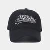 American Retro Letter Embroidered Peaked Cap for Women with Wide Head Circumference and Small Face, Solid Color Soft Top Sunshade Baseball Cap Tide