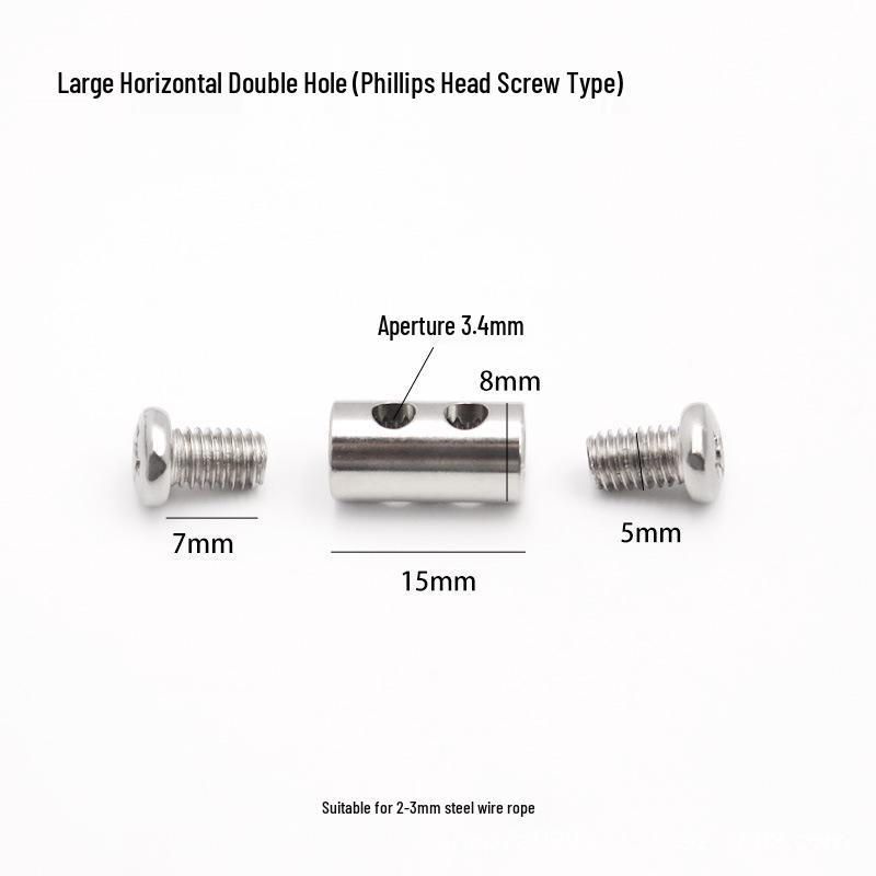 Adjustable Double Hole Steel Wire Rope Lock Connector