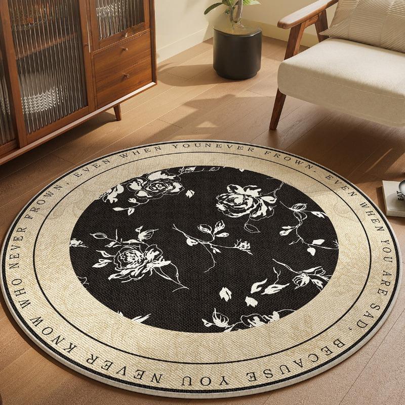 Light Luxury Living Room Decoration Soft Carpet Flower Shape Rugs for Bedroom Washable Lounge Floor Mat Anti-slip Cloakroom Rug