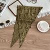 Silk scarf new tie-dye old retro versatile solid color neck protection small scarf shawl cotton and linen triangle scarf waist tie