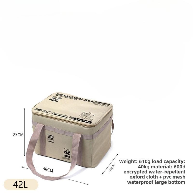 30-42L Tactical Camping Storage Bag Insulated Folding Box Waterproof Picnic Tableware Field Equipment Outdoor Gear Organizer