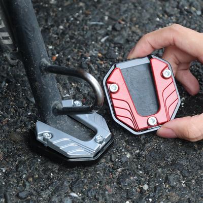 1-2Sets Motorcycle Bike Kickstand Extender Foot Side Stand Aluminum Extension Foot Pad Support Plate Motorbike Accessories