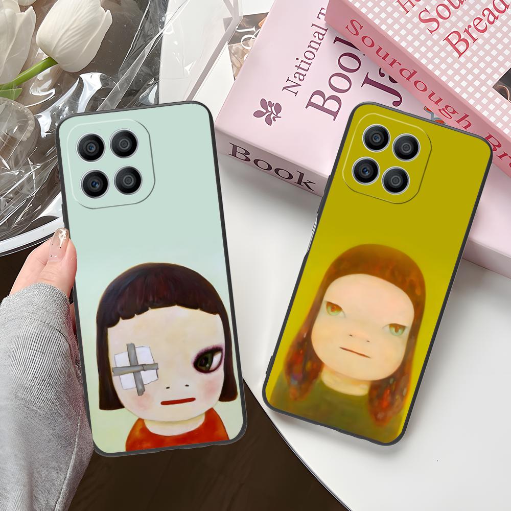 Anime Yoshitomo Nara Phone Case for Honor 90 80 70 60 50 30 20 10 9 8 7 Pro S SE Lite 5G Colorful Printing Cover Pretty Cover