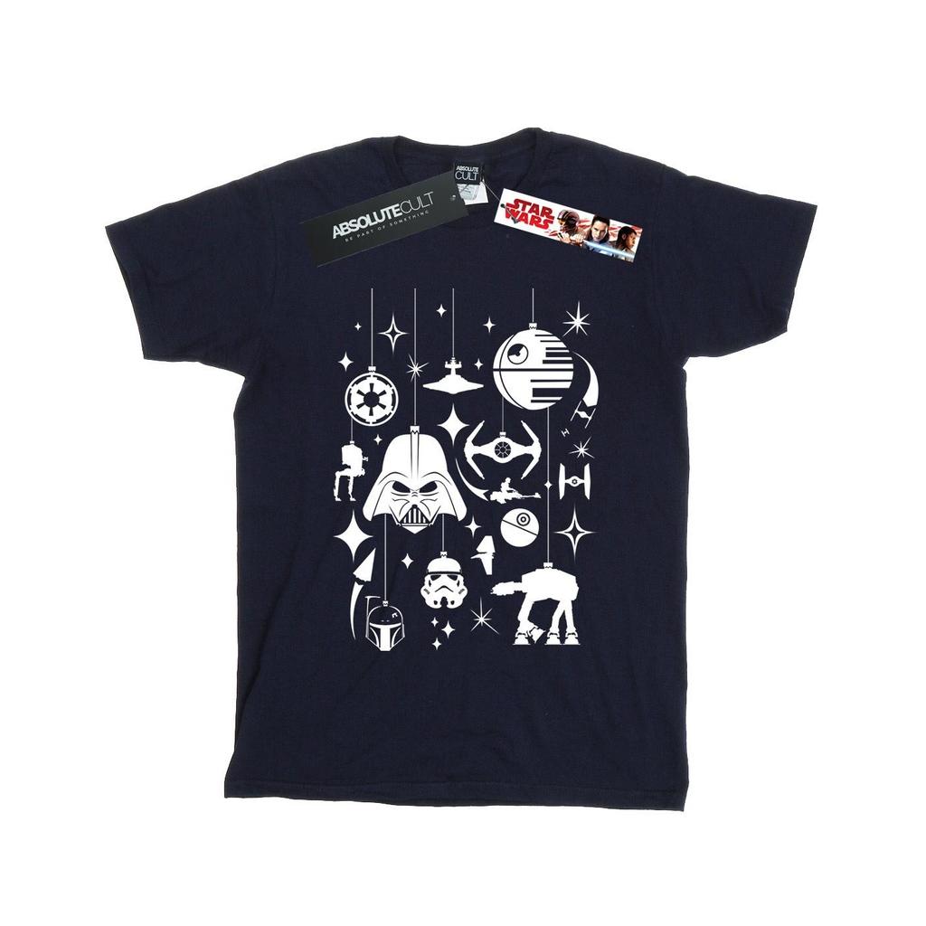 STAR WARS Womens/Ladies Christmas Decorations Cotton Boyfriend T-Shirt
