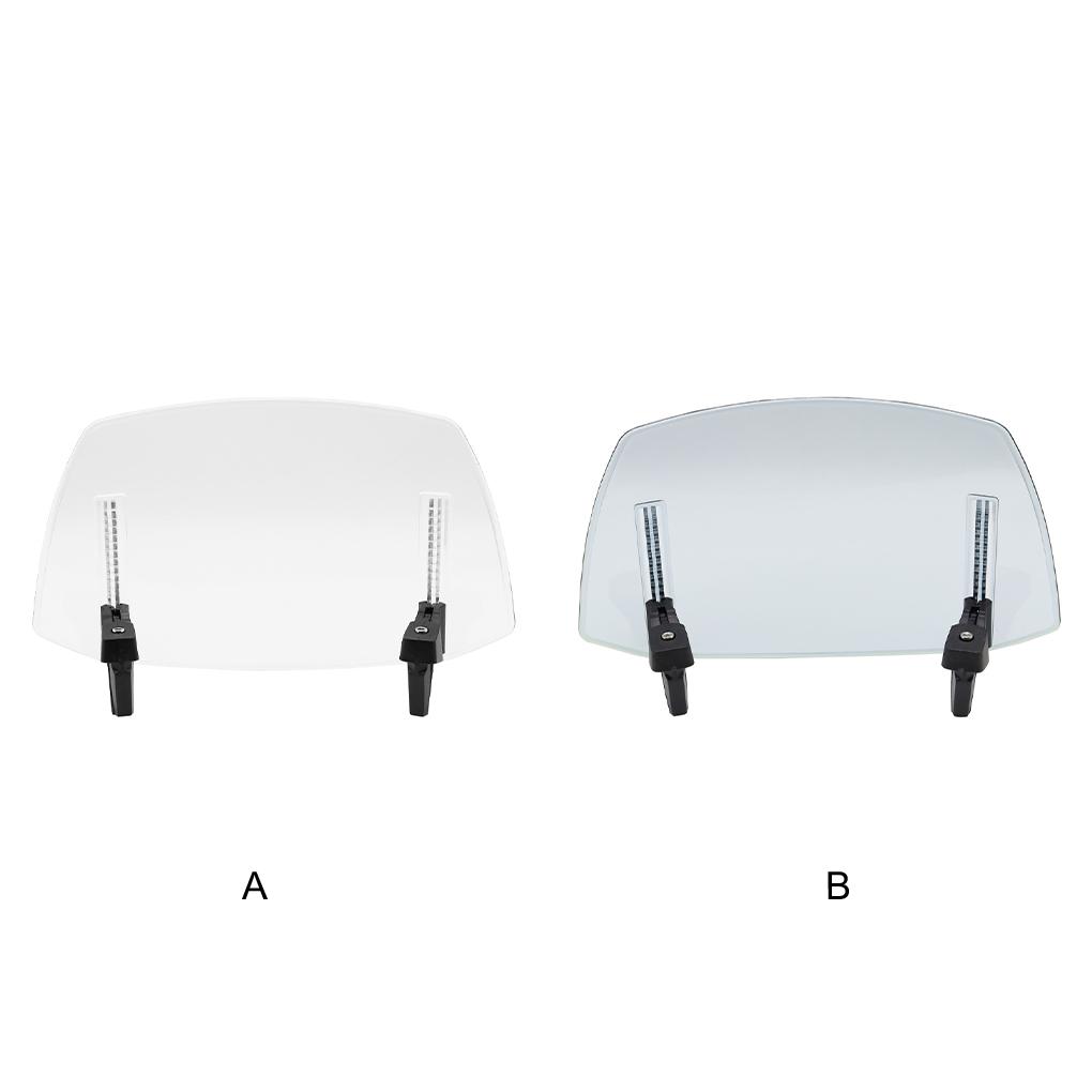 Extend Ride Durable Adjustable Clip-on Motorcycle Windshield Extension Spoiler Wind Deflector