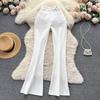 Autumn And Winter Retro Casual High Waist Drape Thin Wide Leg Bottoming Flared Pants