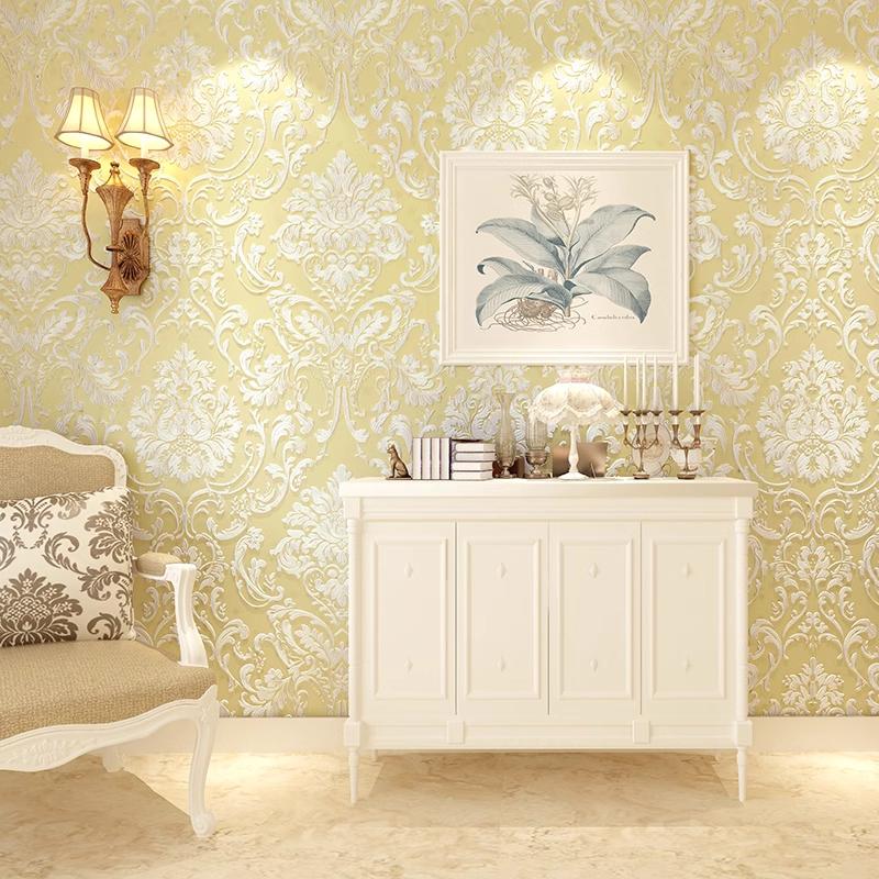 

Заказные самоклеящиеся обои, 3D тисненая цветочная текстура, нетканое настенное покрытие для детской/гостиницы/гостиной, спальни, оранжево-фиолетовые 53cm x 9.5 meters